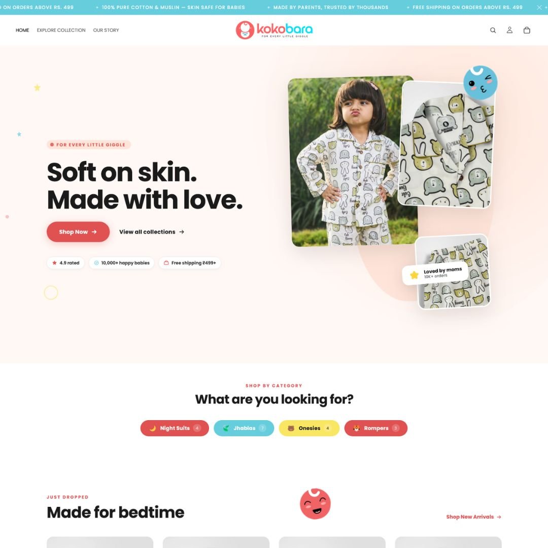 Website design on screen